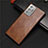 Coque Luxe Cuir Housse Etui R01 pour Samsung Galaxy Note 20 Ultra 5G Marron