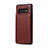 Coque Luxe Cuir Housse Etui R01 pour Samsung Galaxy S10 Plus Marron