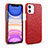 Coque Luxe Cuir Housse Etui R02 pour Apple iPhone 12 Mini Rouge