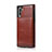 Coque Luxe Cuir Housse Etui R02 pour Samsung Galaxy Note 10 5G Marron