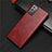 Coque Luxe Cuir Housse Etui R02 pour Samsung Galaxy Note 20 5G Rouge