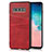 Coque Luxe Cuir Housse Etui R02 pour Samsung Galaxy S10 5G Rouge