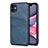 Coque Luxe Cuir Housse Etui R03 pour Apple iPhone 11 Bleu