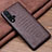 Coque Luxe Cuir Housse Etui R03 pour Huawei Nova 5 Pro Marron