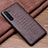 Coque Luxe Cuir Housse Etui R03 pour Samsung Galaxy Note 10 Marron