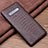 Coque Luxe Cuir Housse Etui R03 pour Samsung Galaxy S10 Marron