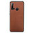 Coque Luxe Cuir Housse Etui R04 pour Huawei P20 Lite (2019) Marron