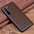 Coque Luxe Cuir Housse Etui R04 pour Huawei P40 Lite 5G Marron