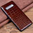 Coque Luxe Cuir Housse Etui R04 pour Samsung Galaxy S10 5G Marron