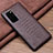 Coque Luxe Cuir Housse Etui R04 pour Samsung Galaxy S20 Plus 5G Marron