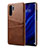 Coque Luxe Cuir Housse Etui R05 pour Huawei P30 Pro New Edition Marron