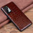 Coque Luxe Cuir Housse Etui R05 pour Huawei P40 Pro Marron