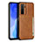 Coque Luxe Cuir Housse Etui R06 pour Huawei Nova 7 SE 5G Orange