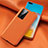 Coque Luxe Cuir Housse Etui R06 pour Huawei P40 Orange