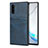 Coque Luxe Cuir Housse Etui R06 pour Samsung Galaxy Note 10 5G Bleu