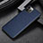 Coque Luxe Cuir Housse Etui R07 pour Apple iPhone 12 Pro Bleu