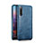 Coque Luxe Cuir Housse Etui R07 pour Huawei P20 Pro Bleu