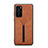 Coque Luxe Cuir Housse Etui R07 pour Huawei P40 Orange