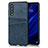 Coque Luxe Cuir Housse Etui R09 pour Huawei P30 Bleu