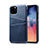 Coque Luxe Cuir Housse Etui R10 pour Apple iPhone 11 Pro Bleu