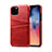 Coque Luxe Cuir Housse Etui R10 pour Apple iPhone 11 Pro Rouge