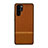 Coque Luxe Cuir Housse Etui R10 pour Huawei P30 Pro New Edition Orange