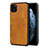 Coque Luxe Cuir Housse Etui R15 pour Apple iPhone 11 Pro Max Orange