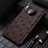 Coque Luxe Cuir Housse Etui S01 pour Huawei Mate 30E Pro 5G Marron