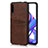 Coque Luxe Cuir Housse Etui S01 pour Huawei P Smart Pro (2019) Marron