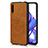 Coque Luxe Cuir Housse Etui S01 pour Huawei Y9s Orange