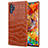 Coque Luxe Cuir Housse Etui S01 pour Samsung Galaxy Note 10 Plus 5G Marron