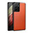 Coque Luxe Cuir Housse Etui S01 pour Samsung Galaxy S21 Ultra 5G Orange