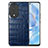 Coque Luxe Cuir Housse Etui S01D pour Huawei Honor 80 5G Bleu