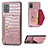 Coque Luxe Cuir Housse Etui S01D pour Samsung Galaxy A51 5G Or Rose