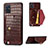 Coque Luxe Cuir Housse Etui S01D pour Samsung Galaxy A71 4G A715 Marron