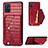 Coque Luxe Cuir Housse Etui S01D pour Samsung Galaxy A71 5G Rouge