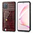 Coque Luxe Cuir Housse Etui S01D pour Samsung Galaxy A81 Marron