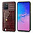 Coque Luxe Cuir Housse Etui S01D pour Samsung Galaxy M80S Marron