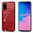 Coque Luxe Cuir Housse Etui S01D pour Samsung Galaxy S20 Plus 5G Rouge