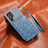 Coque Luxe Cuir Housse Etui S01D pour Samsung Galaxy S21 Ultra 5G Bleu