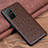 Coque Luxe Cuir Housse Etui S02 pour Huawei Honor 30S Marron