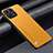 Coque Luxe Cuir Housse Etui S02 pour Huawei Honor X6a Jaune