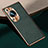 Coque Luxe Cuir Housse Etui S02 pour Huawei P60 Vert