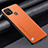 Coque Luxe Cuir Housse Etui S02 pour Realme C25Y India Orange