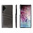 Coque Luxe Cuir Housse Etui S02 pour Samsung Galaxy Note 10 Plus Noir