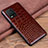 Coque Luxe Cuir Housse Etui S02 pour Xiaomi Mi 10 Lite Marron