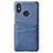 Coque Luxe Cuir Housse Etui S02 pour Xiaomi Mi 8 Bleu