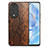 Coque Luxe Cuir Housse Etui S02D pour Huawei Honor 80 5G Marron