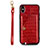 Coque Luxe Cuir Housse Etui S02D pour Samsung Galaxy M11 Rouge