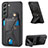 Coque Luxe Cuir Housse Etui S02D pour Samsung Galaxy S22 Plus 5G Noir